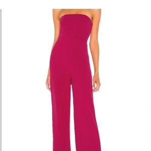 NBD Elegant Strapless Pink Jumpsuit | S